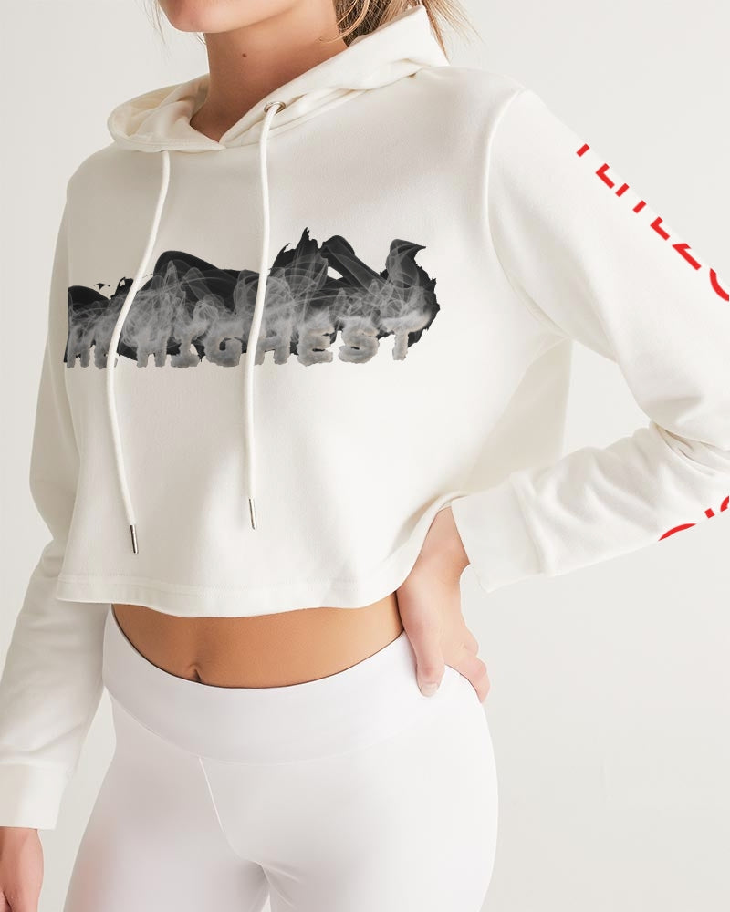 clean stamp women's cropped hoodie