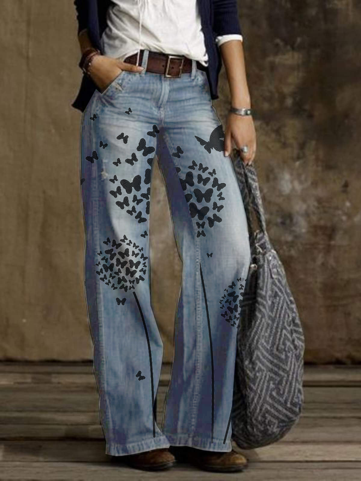 FZ Women's Dandelion simple denim pants - FZwear