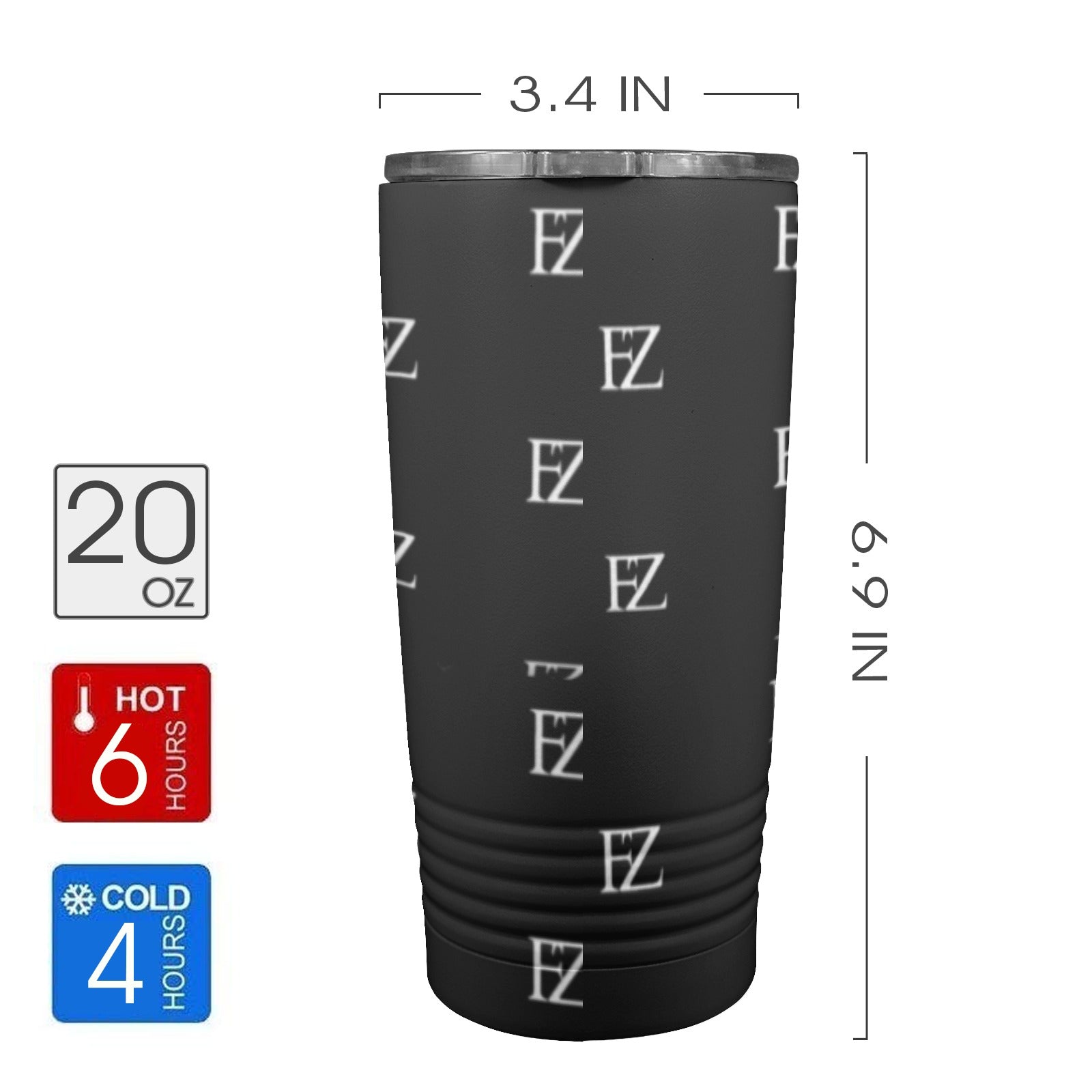 fz original coffee cup insulated stainless steel tumbler (20oz )