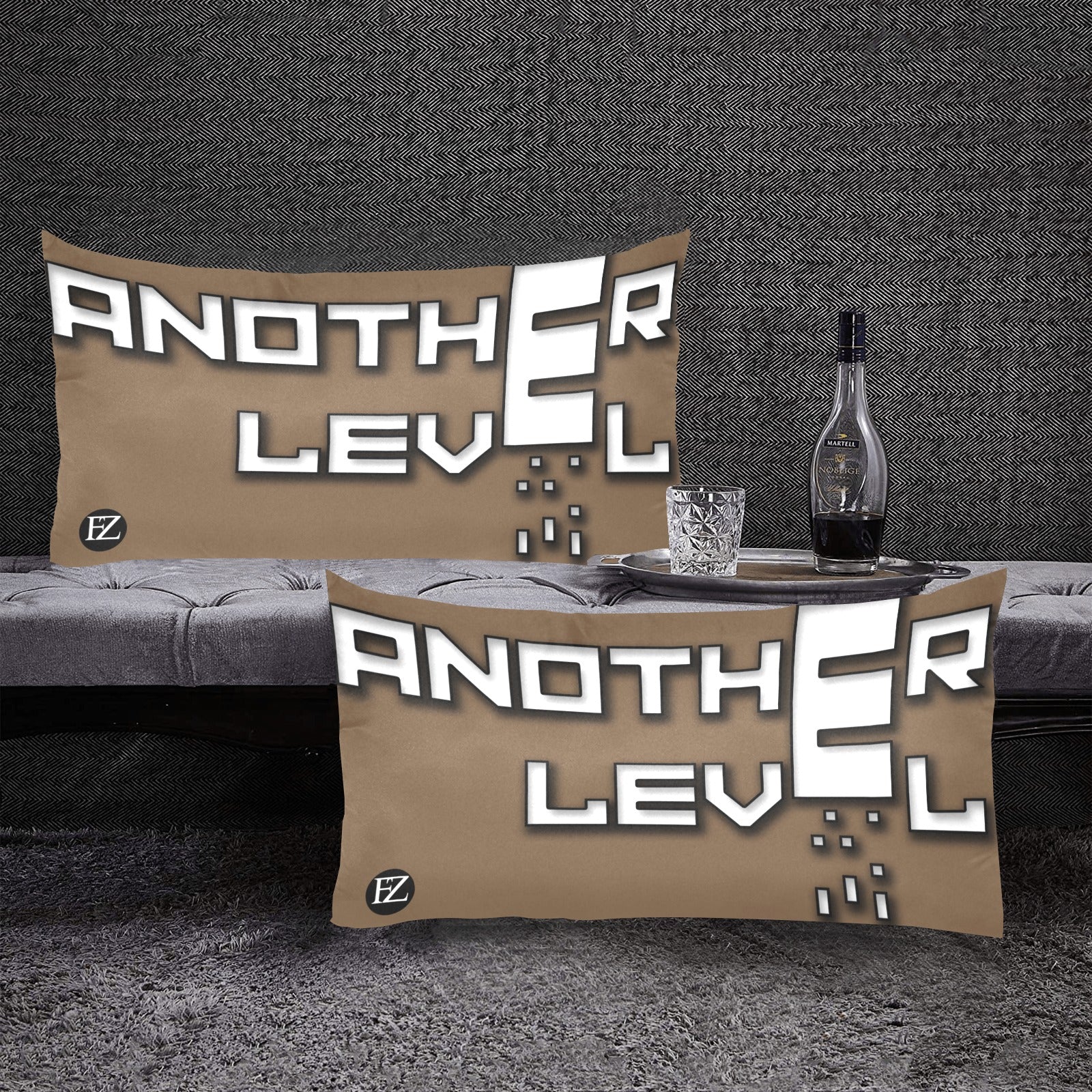 fz levels pillow case one size / fz levels pillow case - brown rectangle pillow cases 20"x36"(one side)(pack of 2)