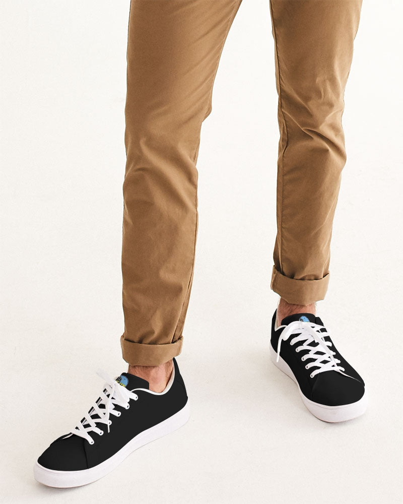 plain flite men's faux-leather sneaker