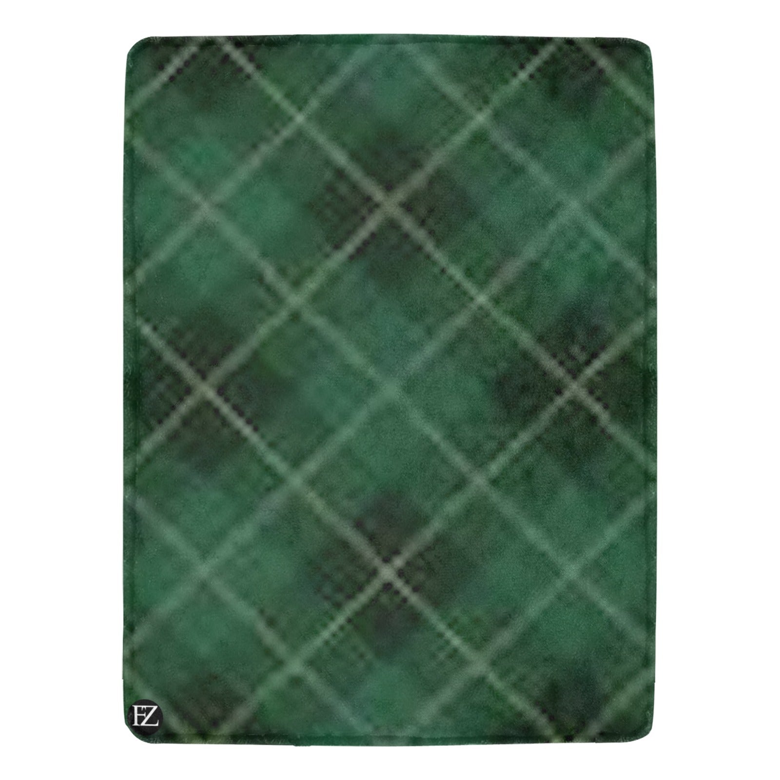 cozy thick blanket green ultra-soft micro fleece blanket 60"x80" (thick)