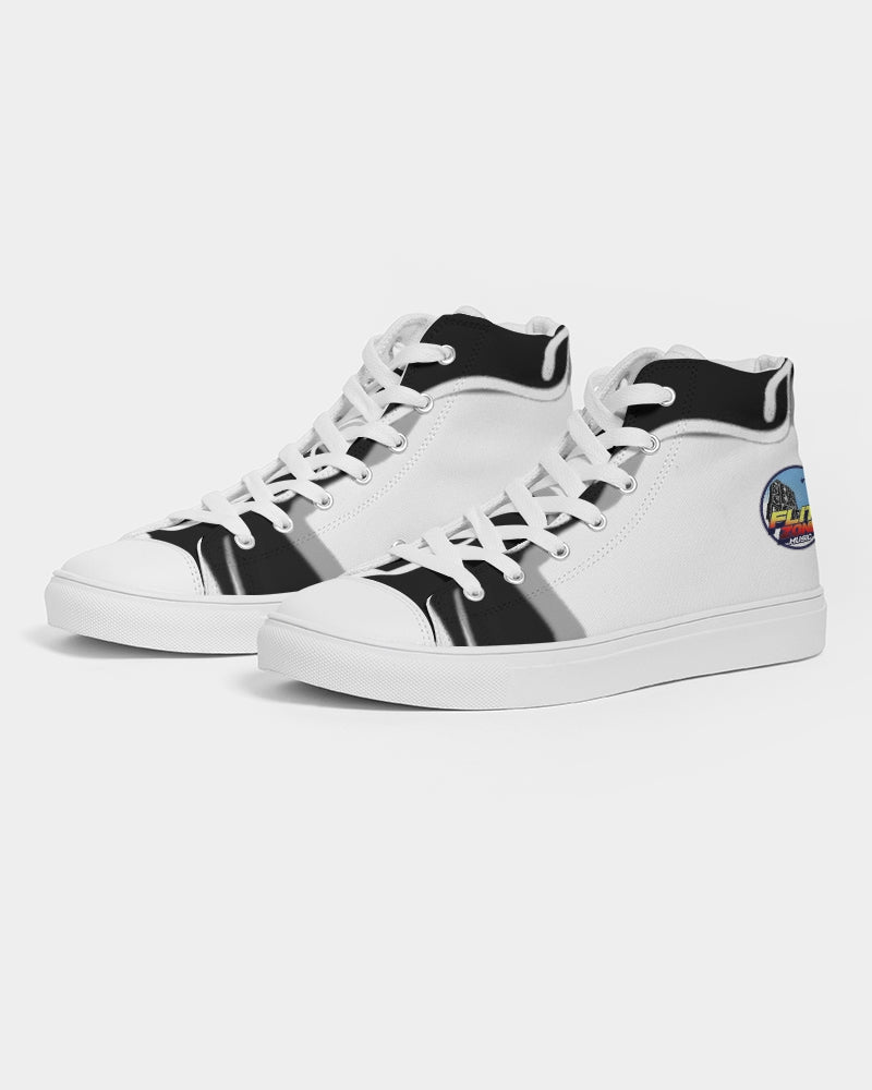 the white bull men's hightop canvas shoe