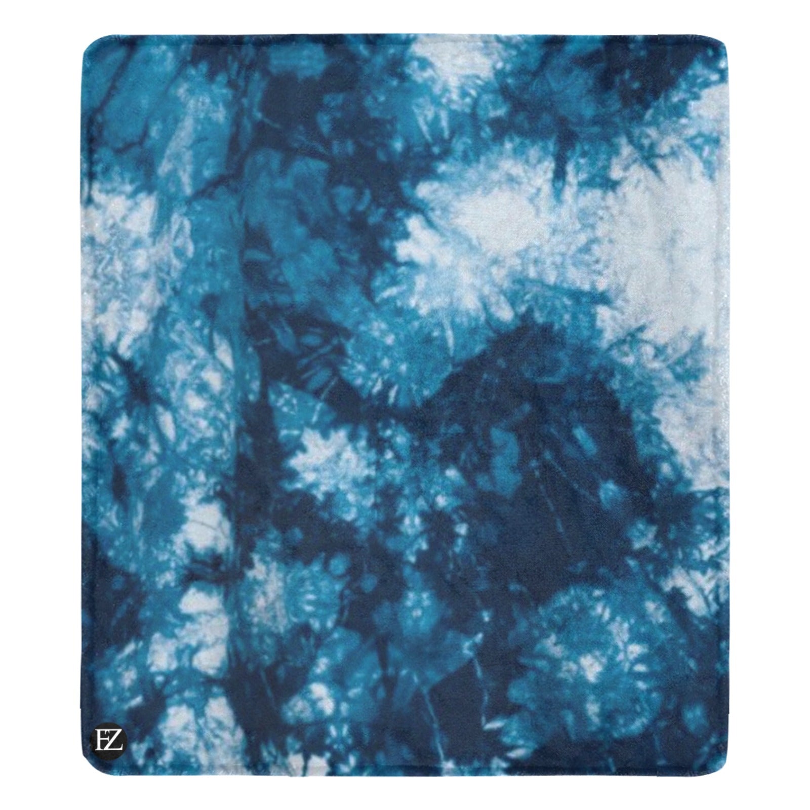 fz blue tye blanket ultra-soft micro fleece blanket 70"x80"