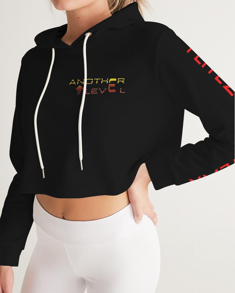 black zone women's cropped hoodie