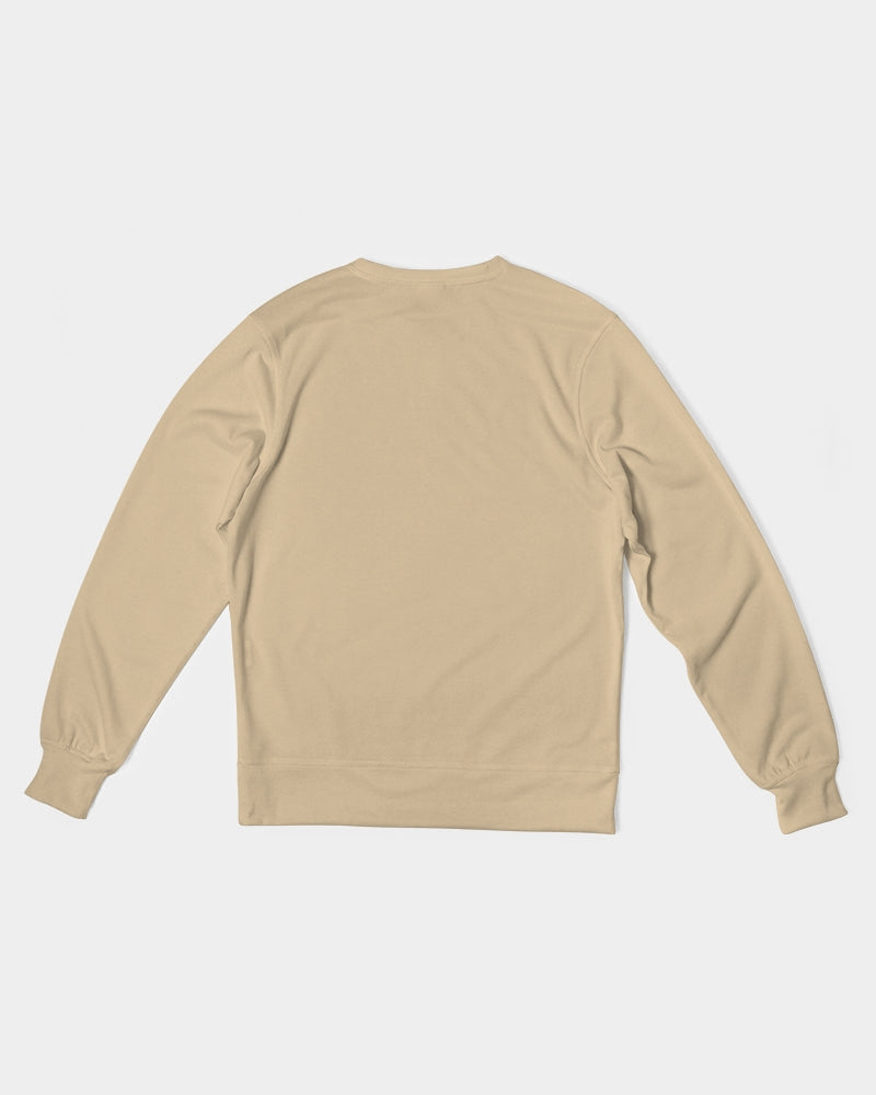 the beige zone men's classic french terry crewneck pullover