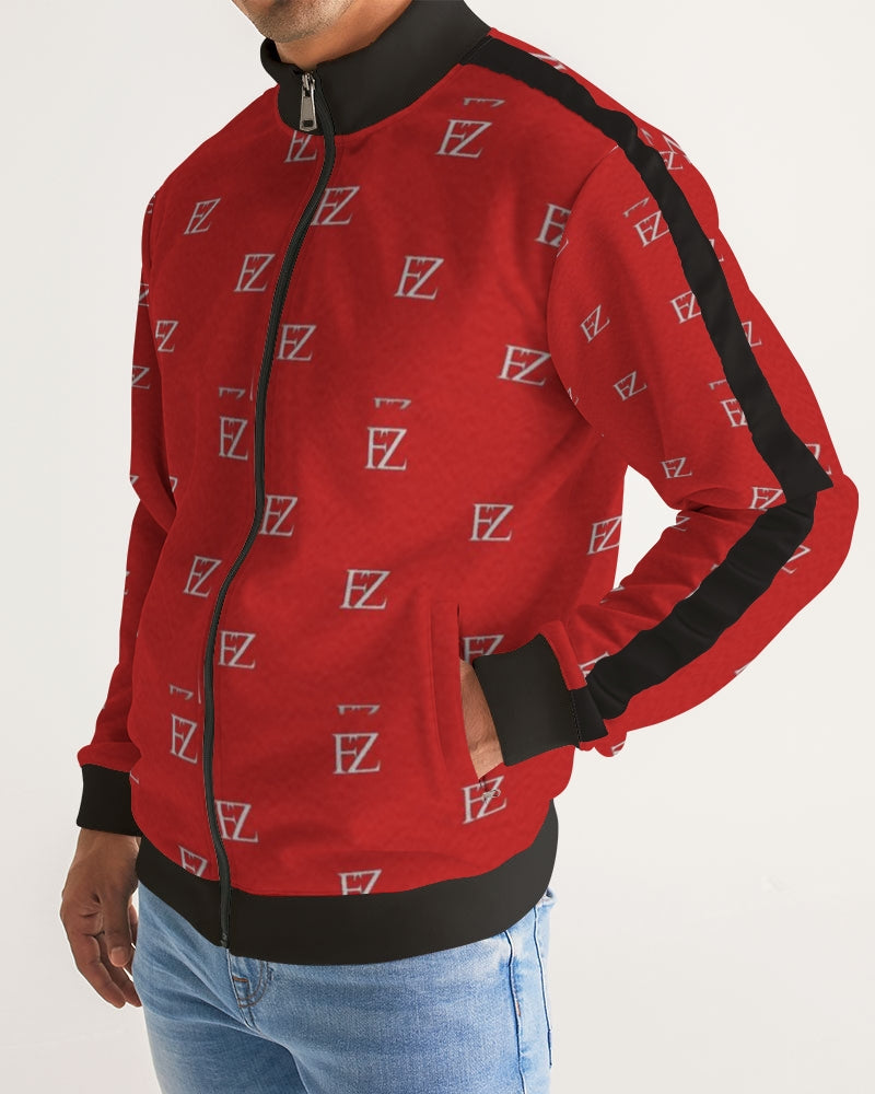 FZ ORIGINAL RED 2 Men's Stripe-Sleeve Track Jacket - FZwear
