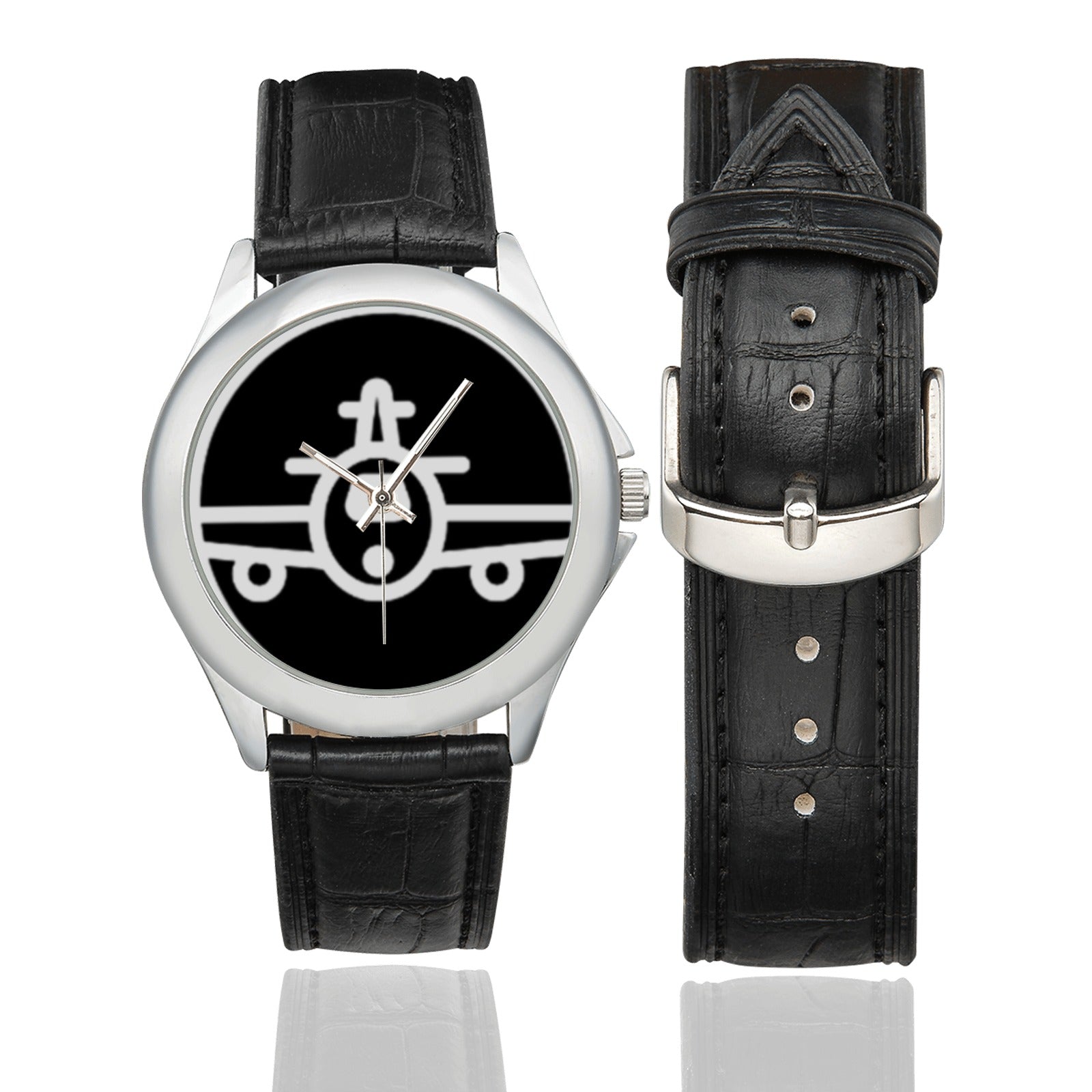 fz women's watch - plane women's classic leather strap watch (model 203)