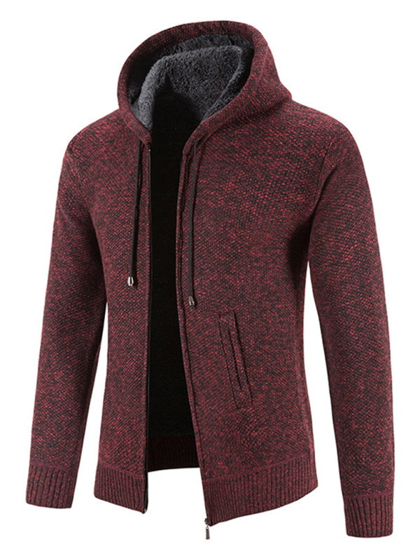 FZ Men's casual knitted hooded zipper jacket - FZwear