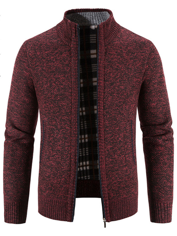 FZ Men's casual stand collar knitted jacket - FZwear