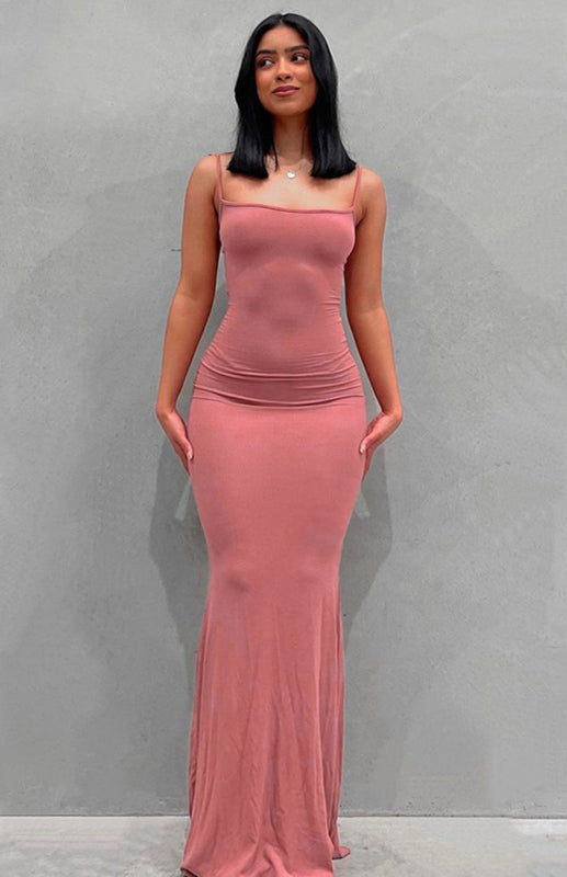 fz women's high waist slim sling dress