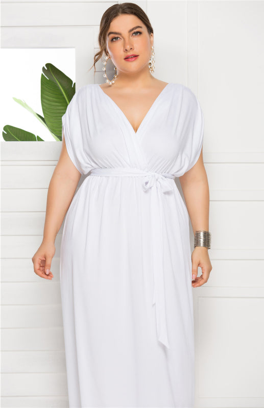 fz women's plus size deep v dress