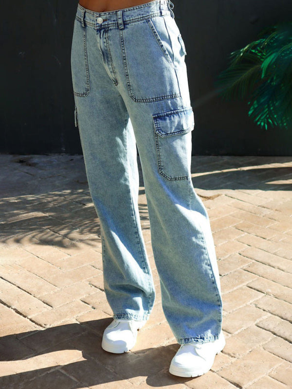 FZ Women's Pure cotton washed denim pants - FZwear