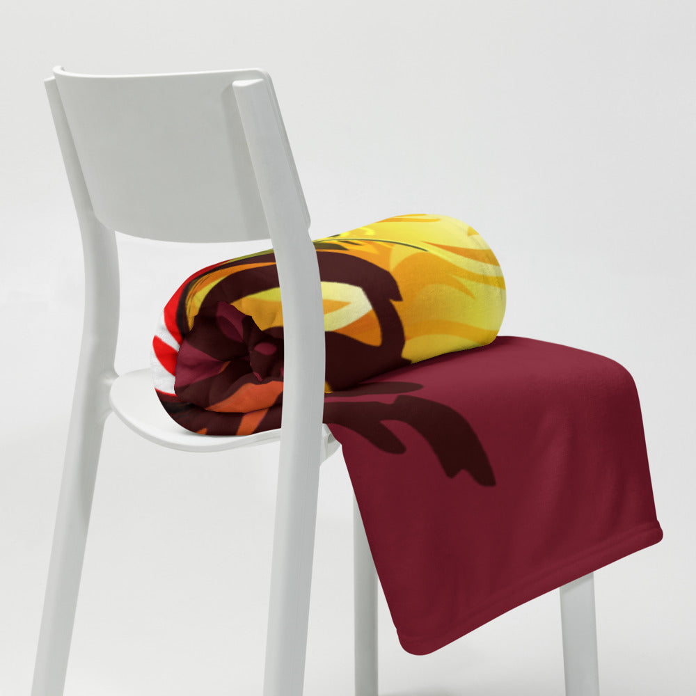 fz throw blanket - burgundy