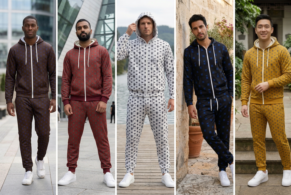 Stand Out in the FZ Men’s Zipper Hood No Pocket Pant Suit