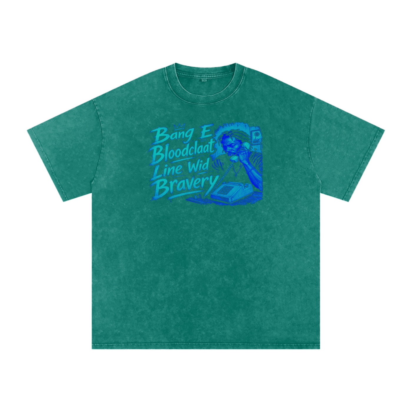 FZ Unisex Snow Washed Oversized Bang Cotton Tee