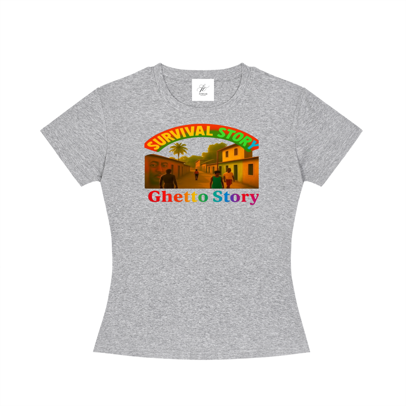FZ Women's Slim Fit Ghetto Crewneck Tee