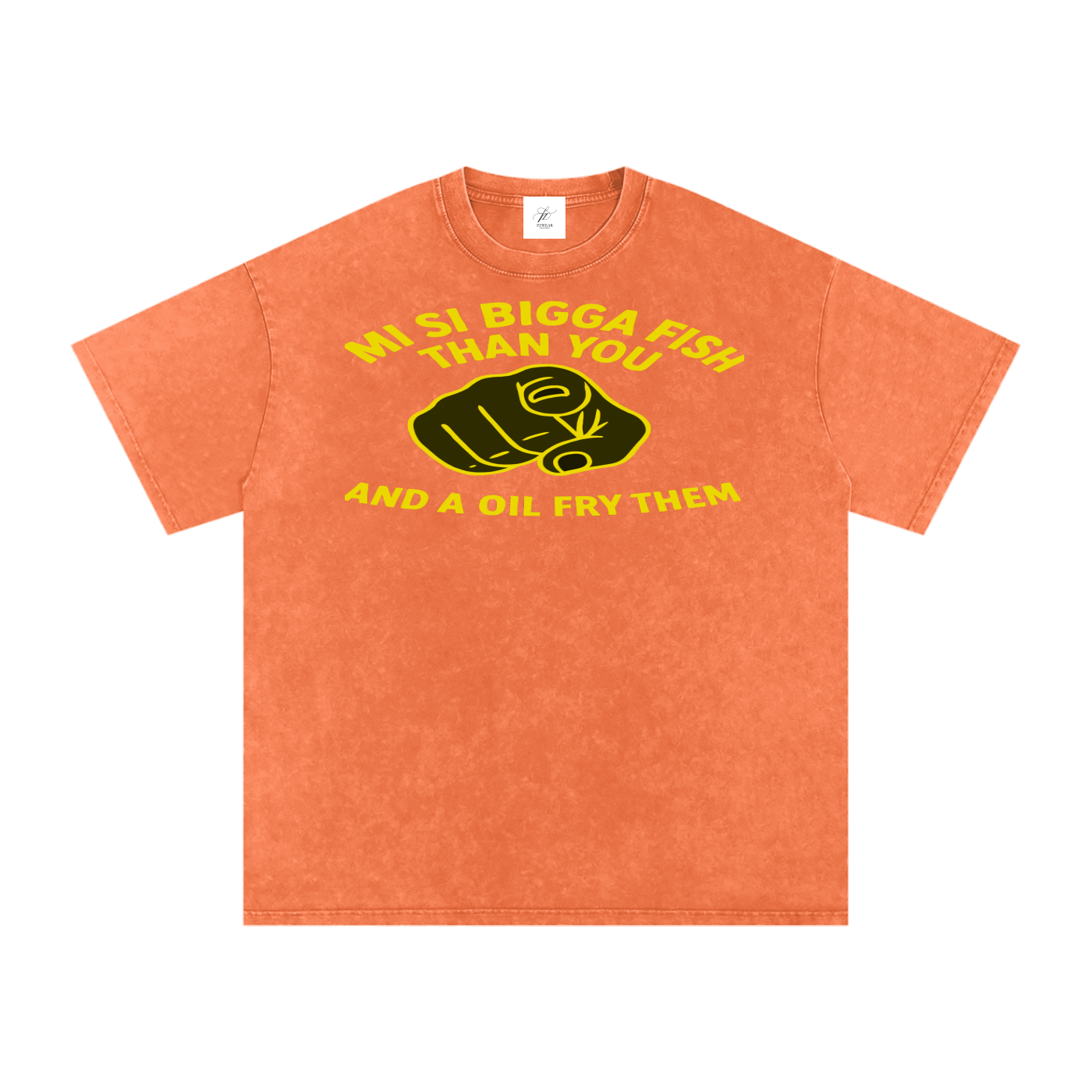 FZ Unisex Acid Wash Fry Oversize Tee