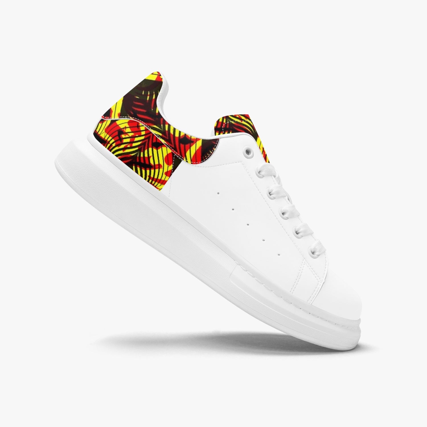 FZ Unisex African Print Leather Oversized Sneakers - FZwear