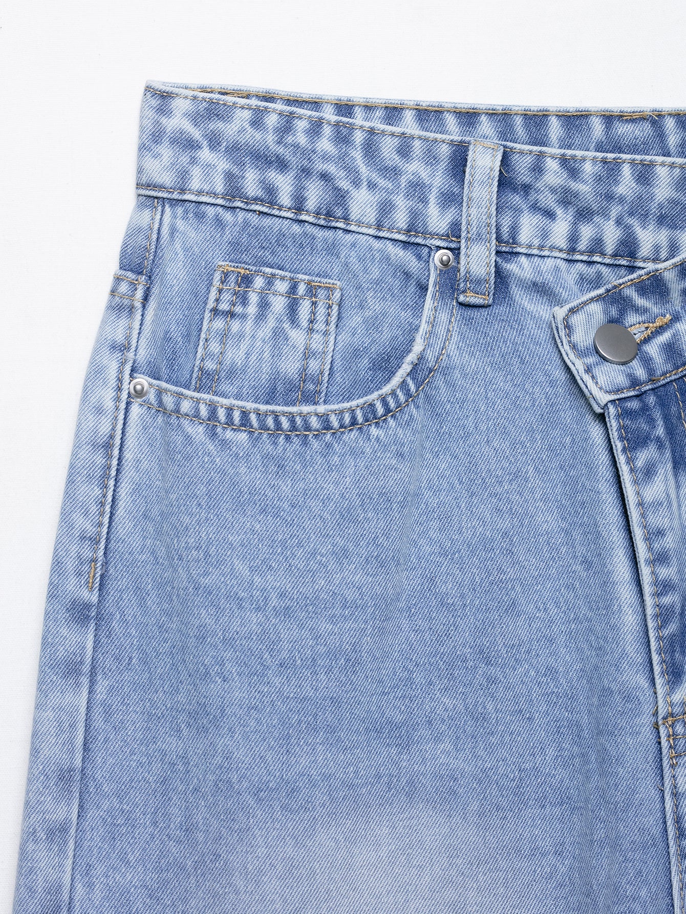 FZ Women's High Waist Long Straight Ankle Denim Pants