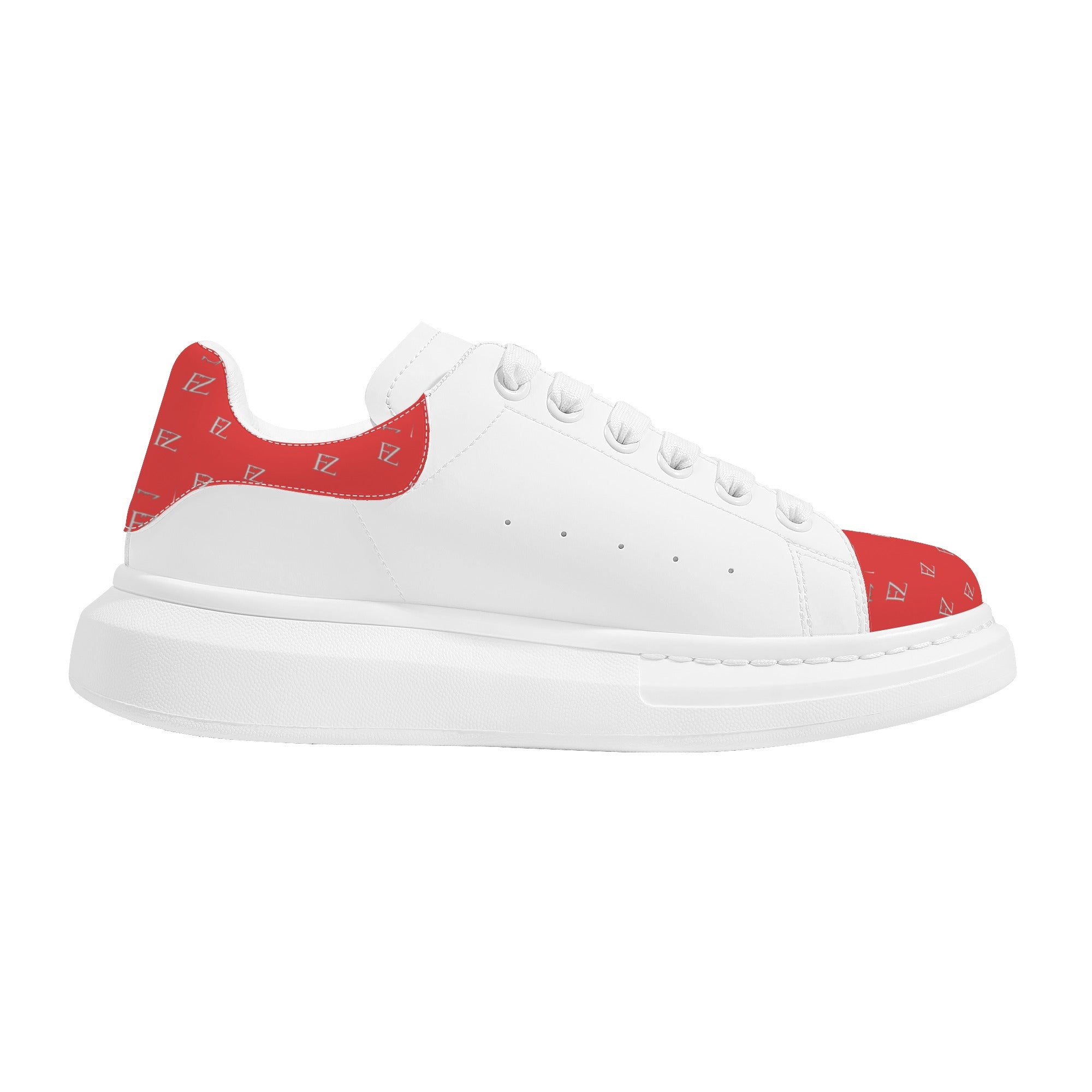 FZ Women's White Tongue Low Top Chunky Shoes - FZwear