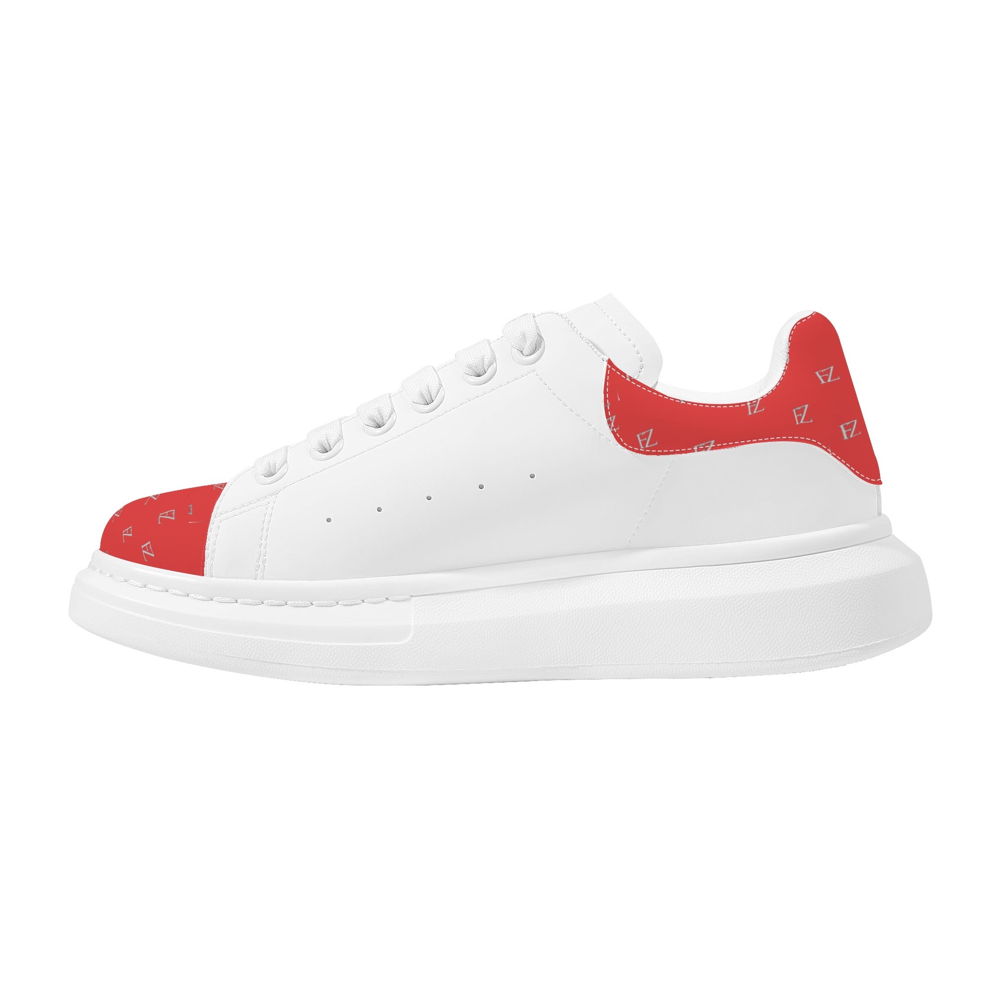FZ Women's White Tongue Low Top Chunky Shoes - FZwear