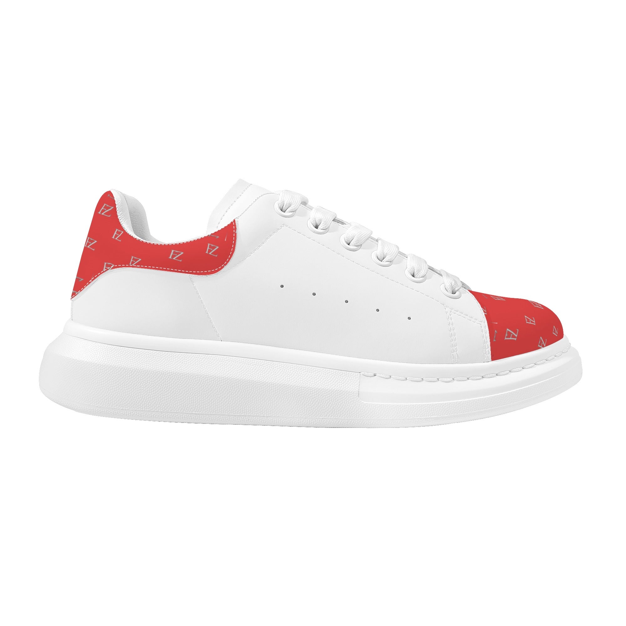 FZ Women's White Tongue Low Top Chunky Shoes - FZwear