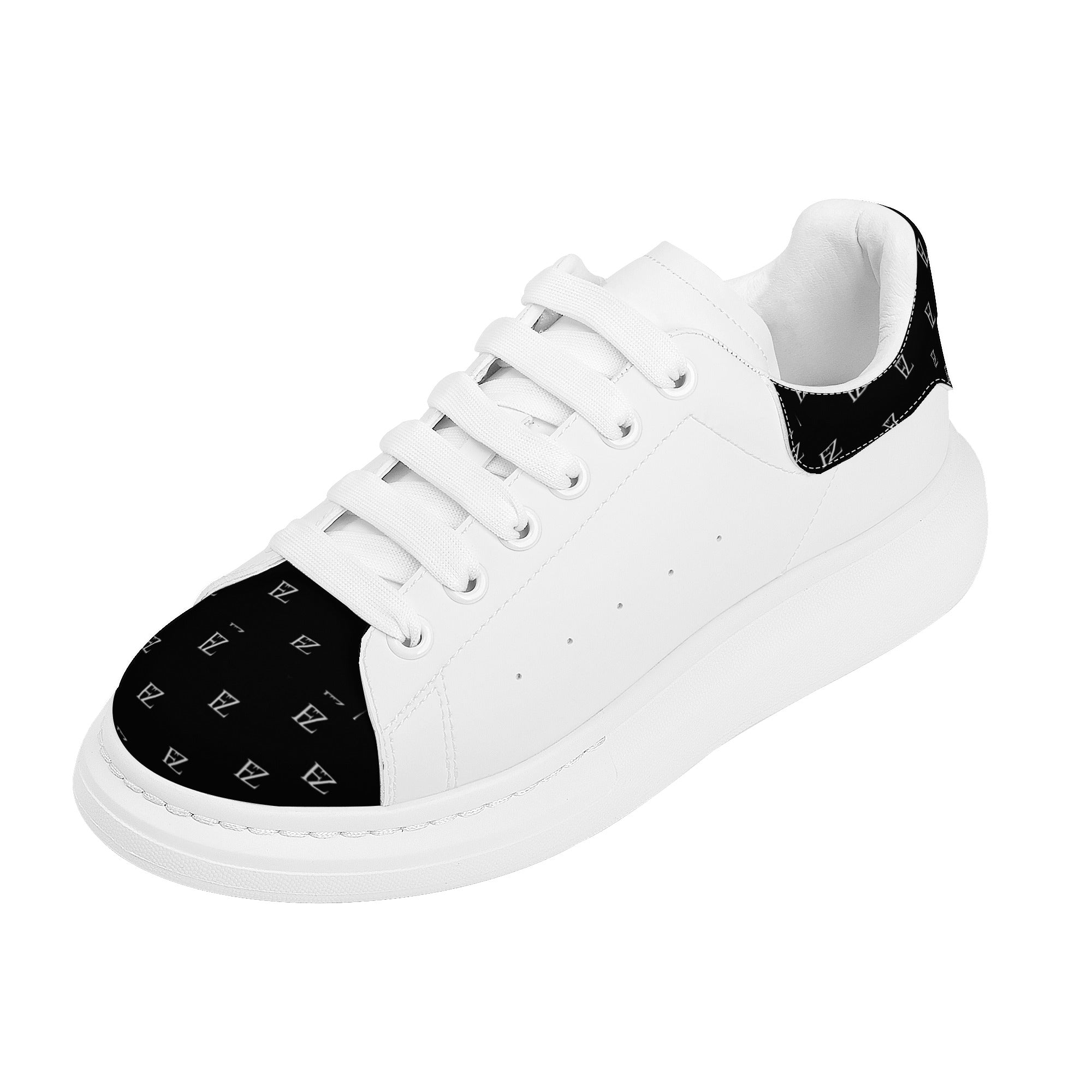 FZ Women's White Tongue Low Top Chunky Shoes - FZwear