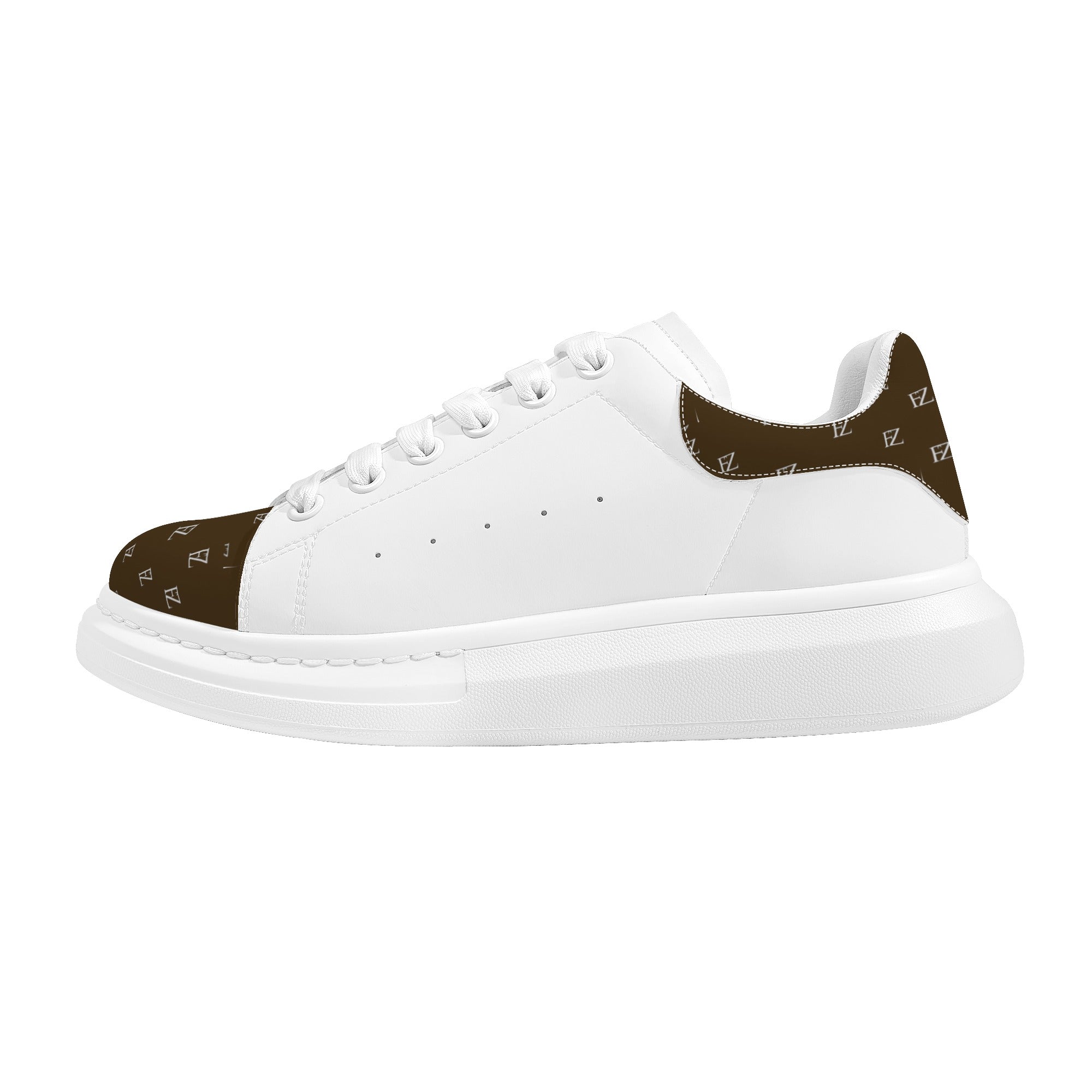 FZ Women's White Tongue Low Top Chunky Shoes - FZwear