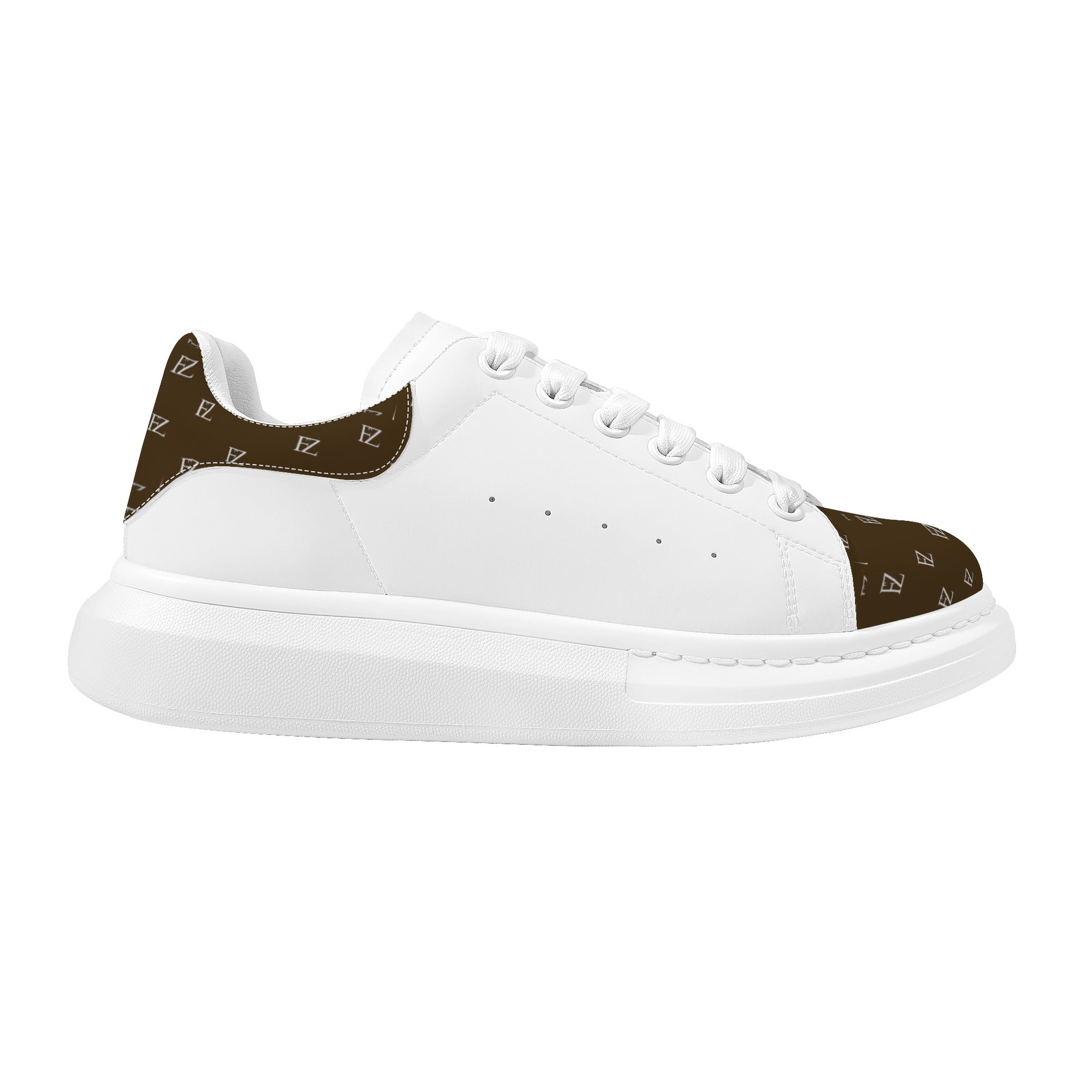 FZ Women's White Tongue Low Top Chunky Shoes - FZwear