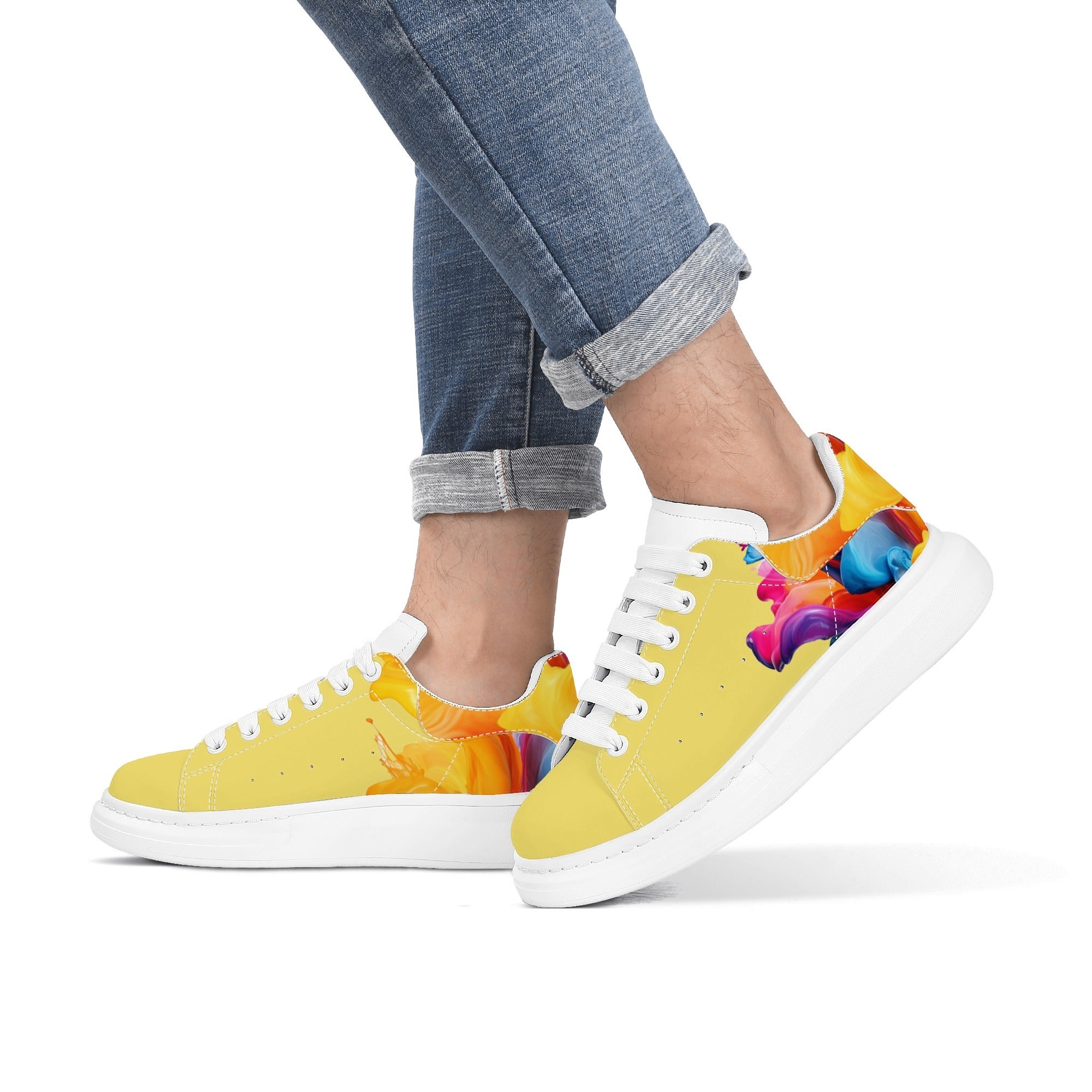 FZ Men's White Tongue Chunky Shoes - FZwear