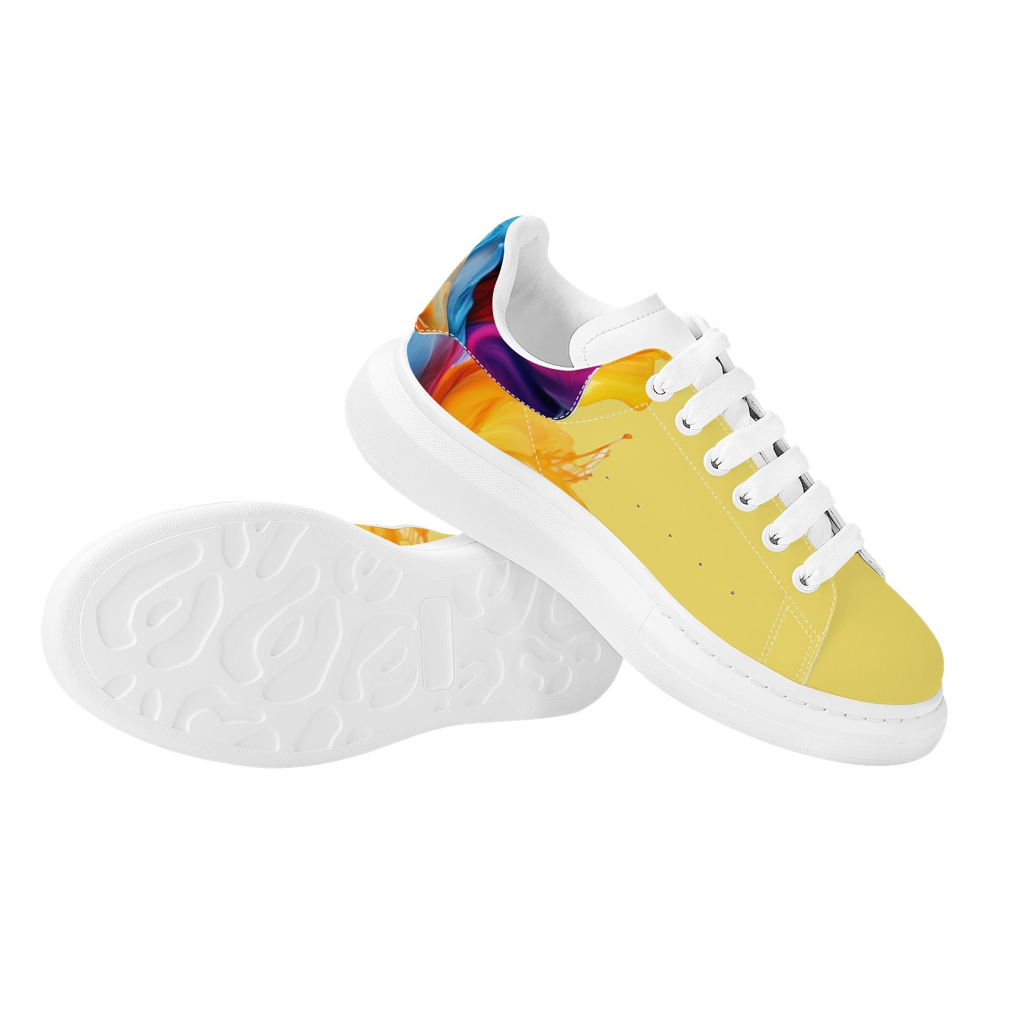 FZ Men's White Tongue Chunky Shoes - FZwear