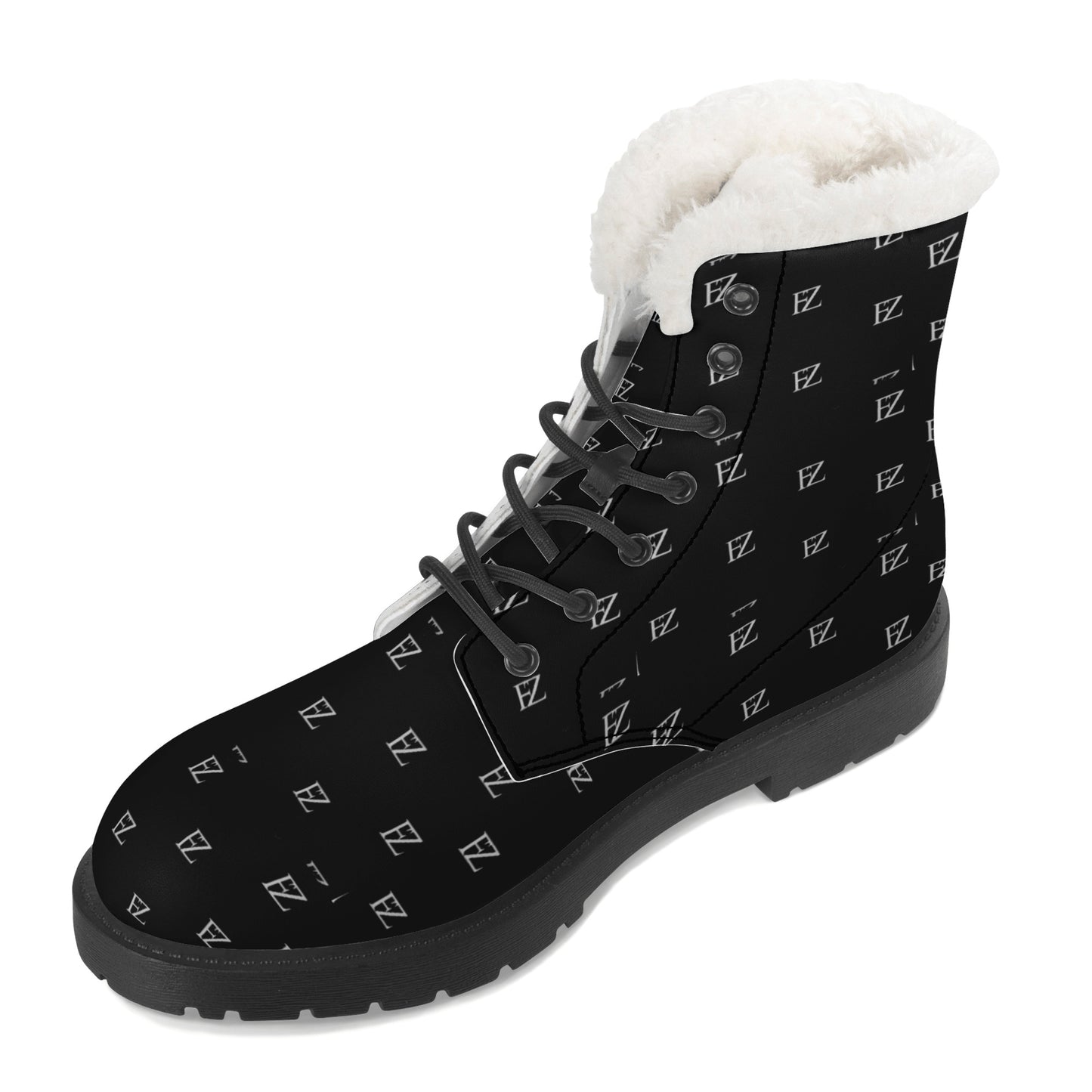 FZ Mens Faux Fur Leather Boots