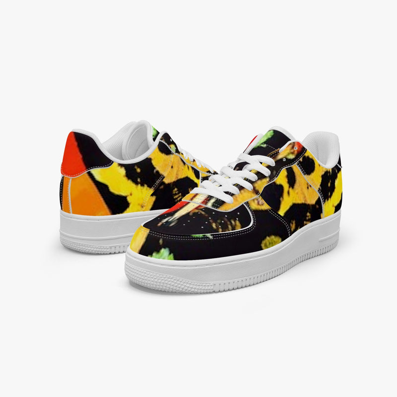 FZ Unisex African Print Low-Top Leather Sports Sneakers - FZwear