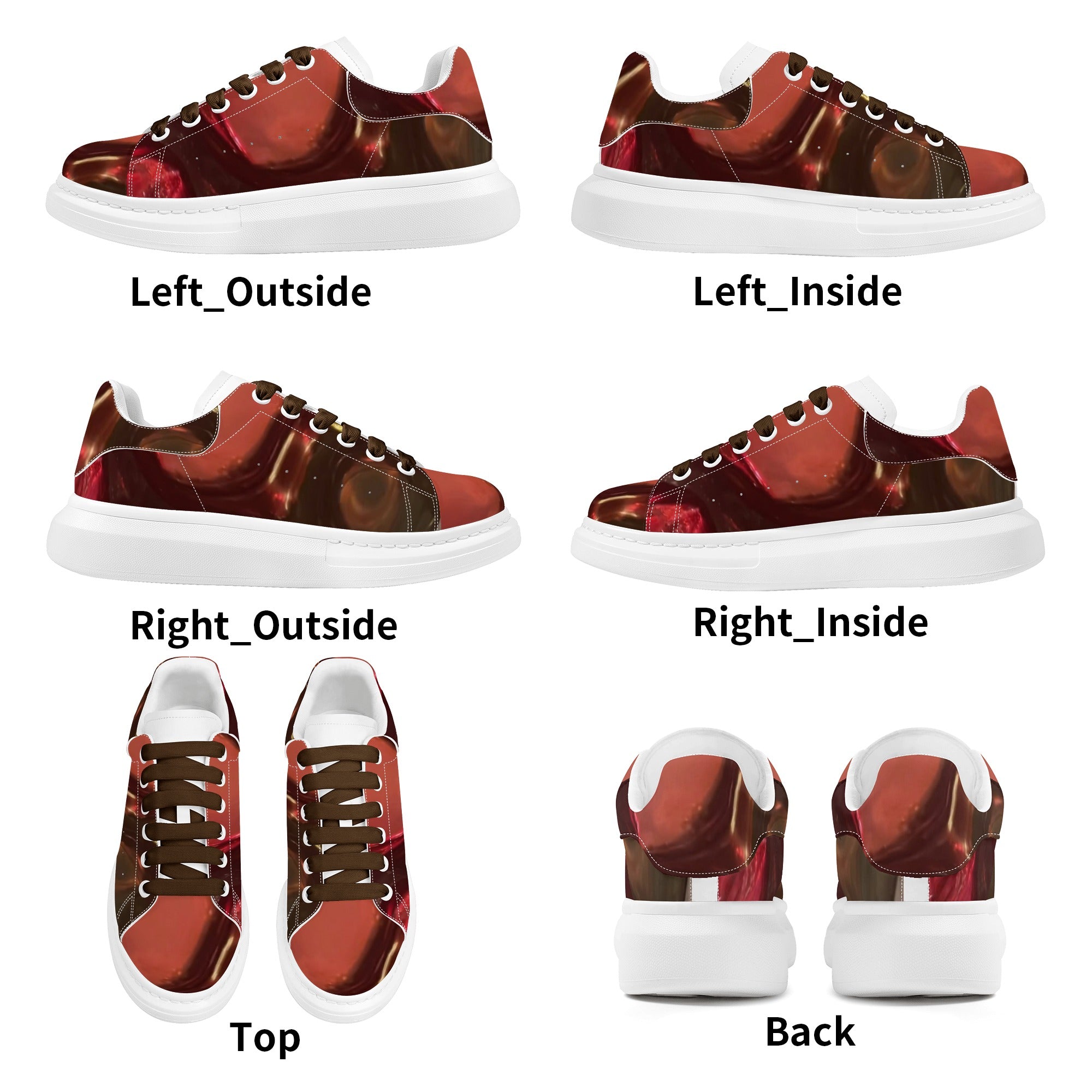 FZ Men's White Tongue Chunky Shoes - FZwear