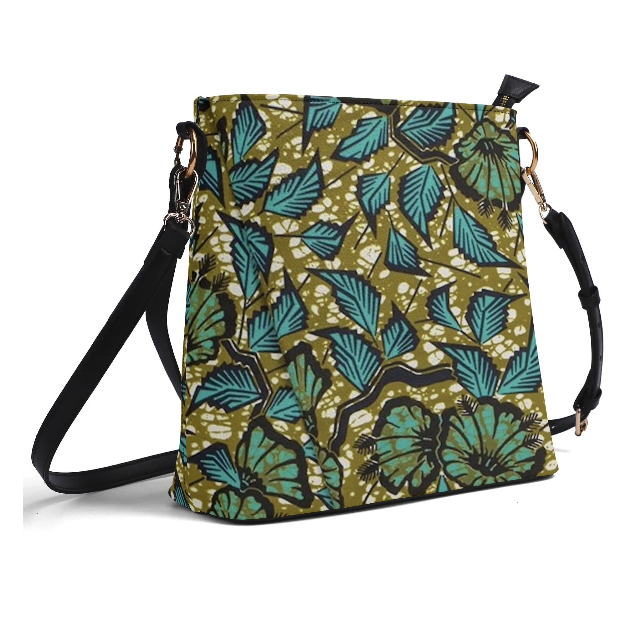 FZ Women's African Print PU Bucket Bag popcustoms