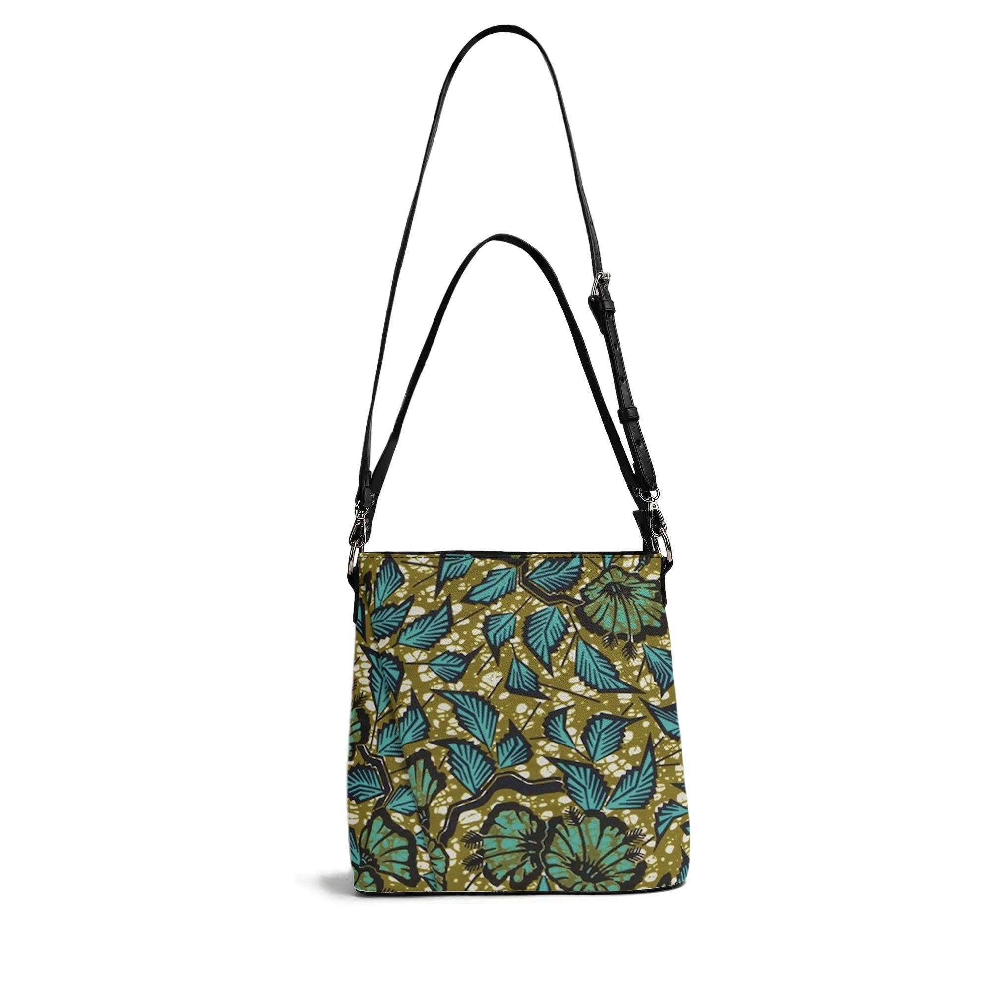 FZ Women's African Print PU Bucket Bag popcustoms