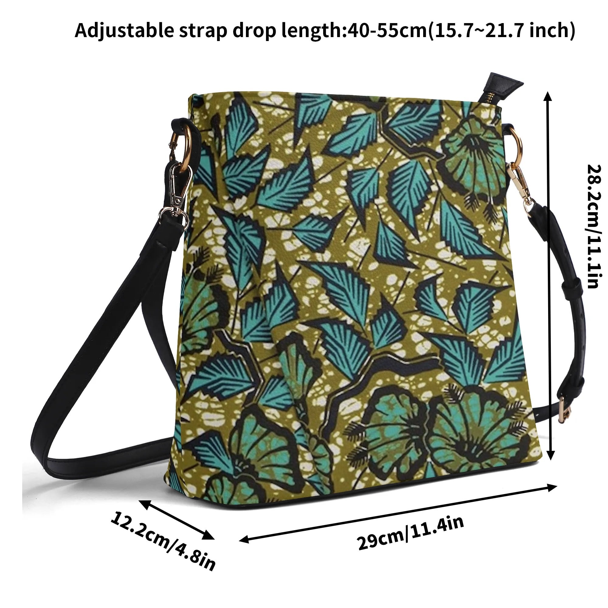 FZ Women's African Print PU Bucket Bag popcustoms