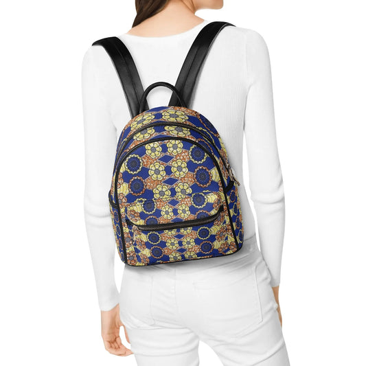 FZ AFRICAN PRINT PU Leather Backpack