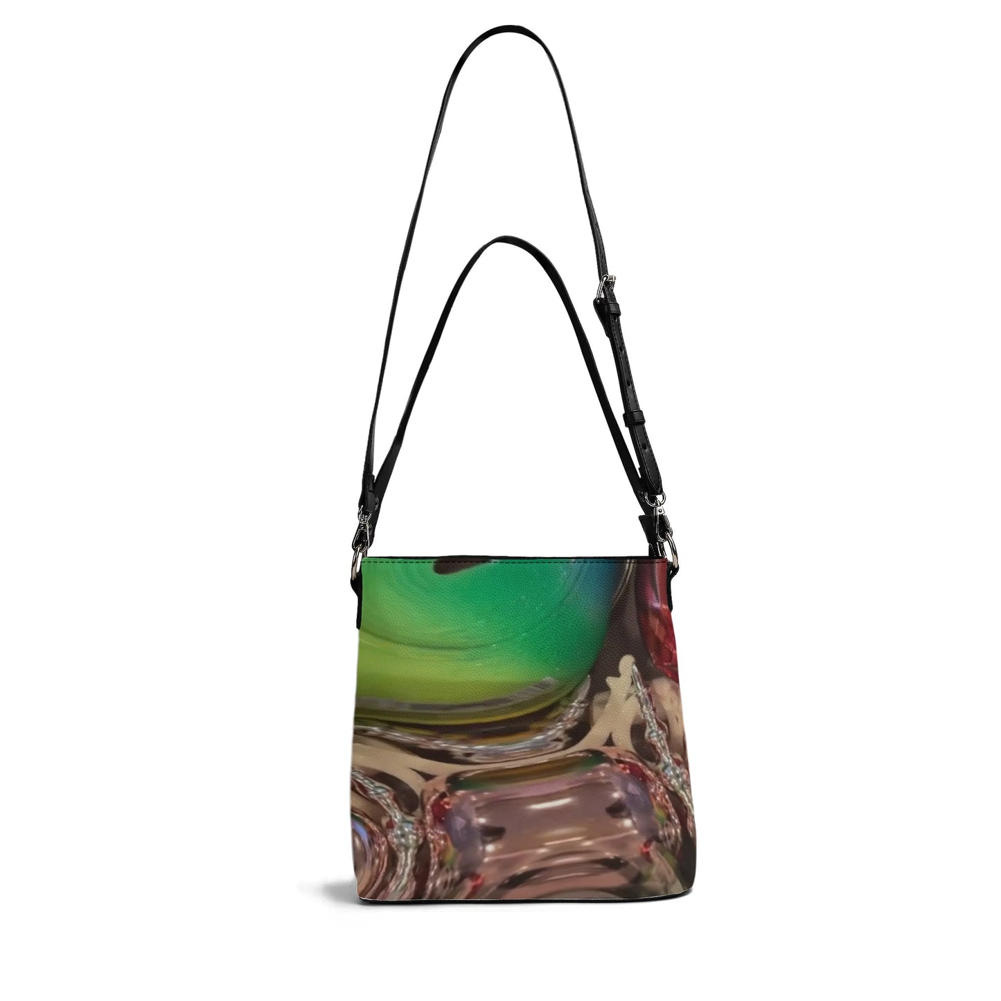 Womens PU Bucket Bag Shoulder Bag popcustoms