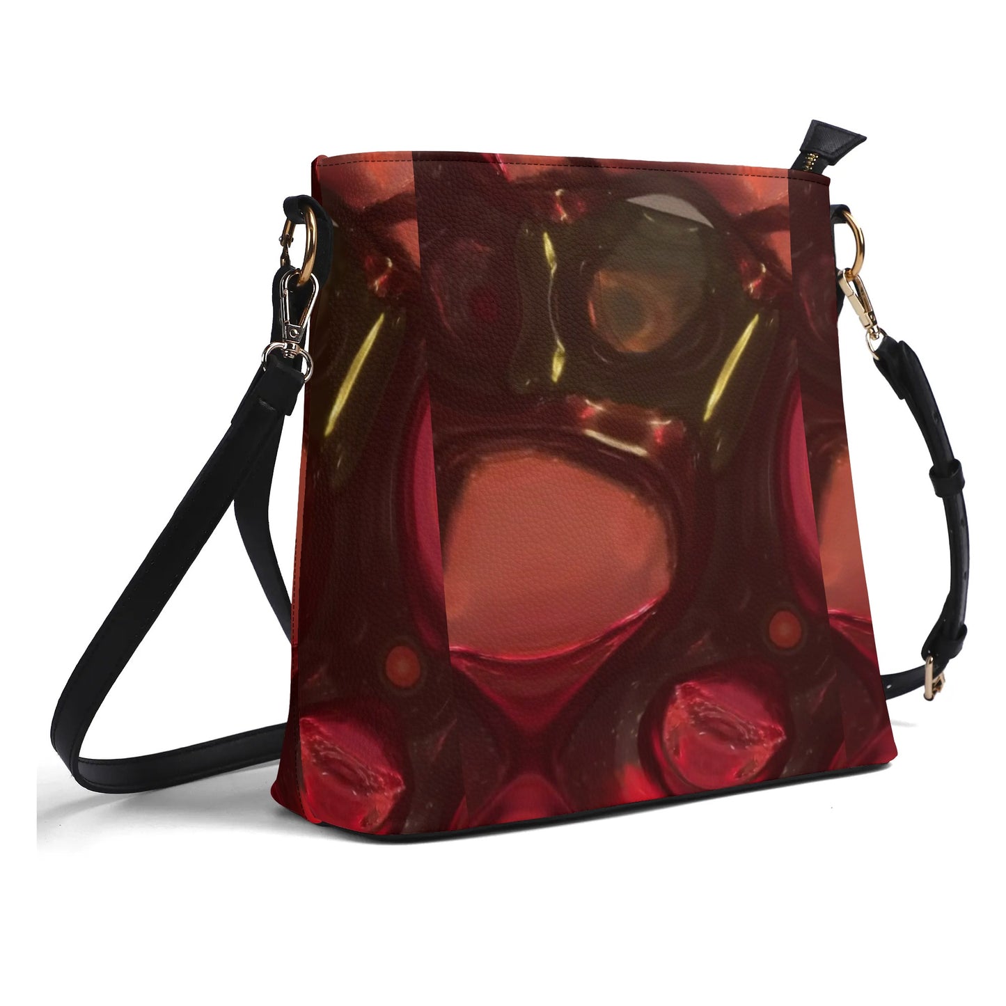 Womens PU Bucket Bag Shoulder Bag popcustoms