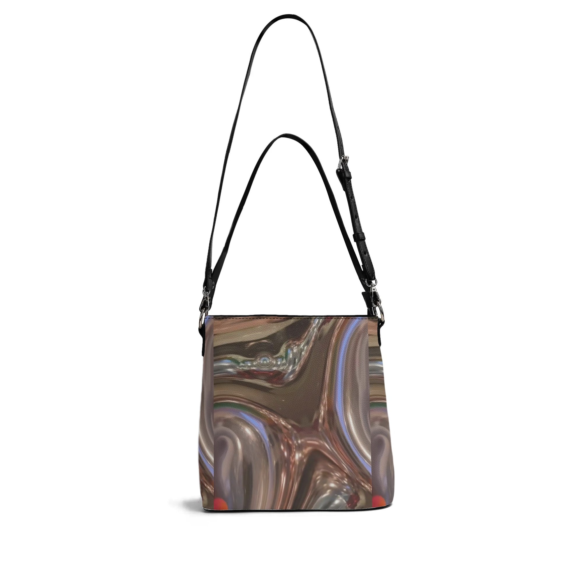 Womens PU Bucket Bag Shoulder Bag popcustoms