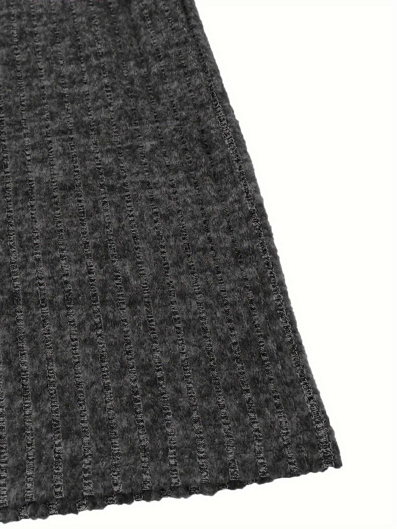 FZ Women's High Neck Stretchy Sleeve Side Slit Sweater Dress