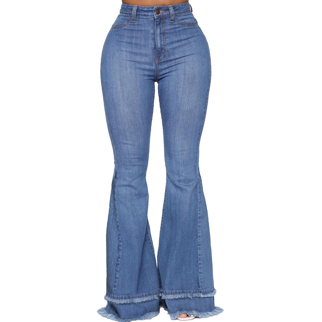 FZ Women's Jeans Tassel Slimming Flared Denim Pants Suit - FZwear