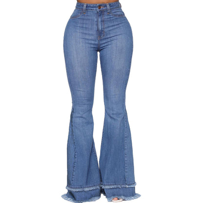 FZ Women's Jeans Tassel Slimming Flared Denim Pants Suit - FZwear