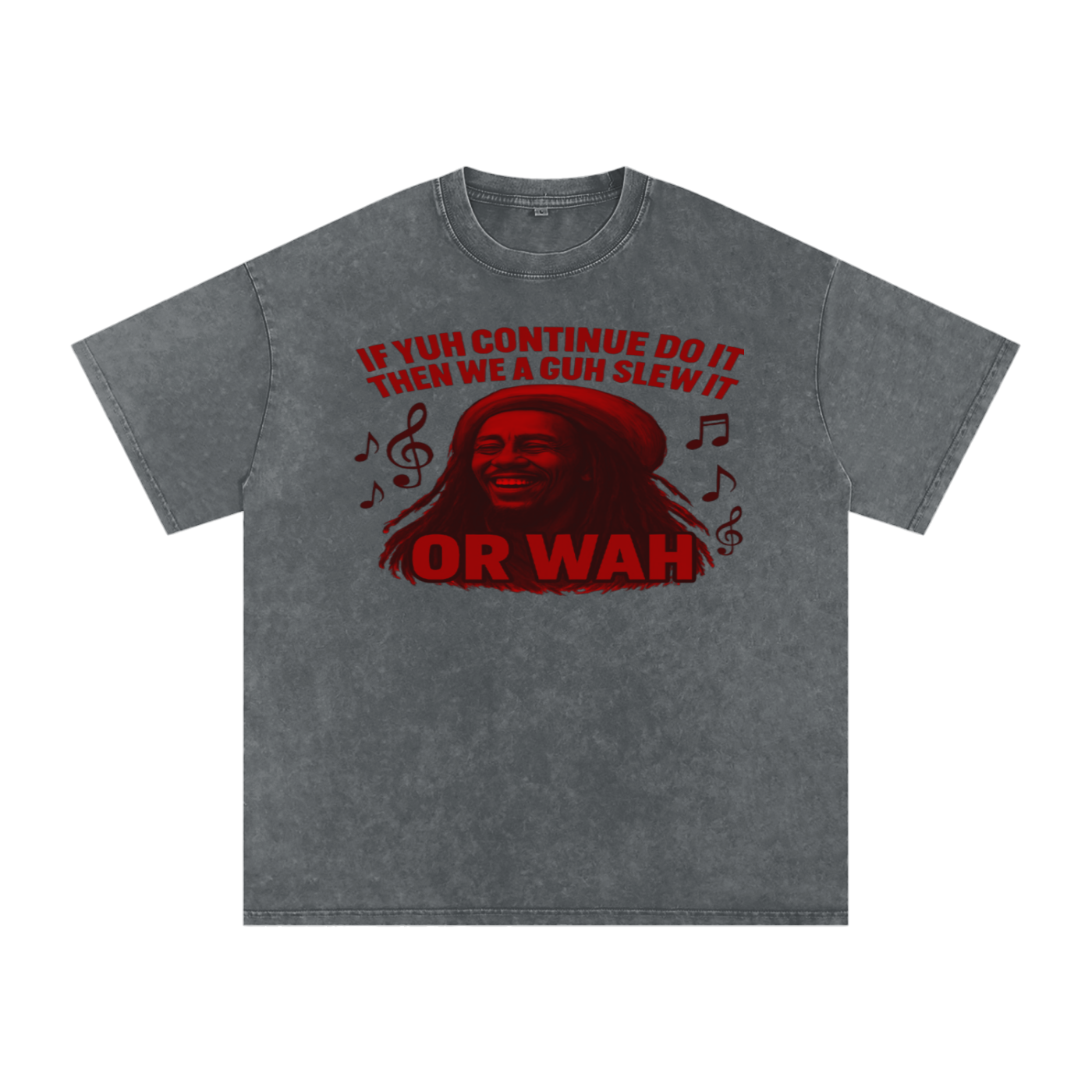 FZ Unisex "Or Wah" Acid Wash Oversize Tee