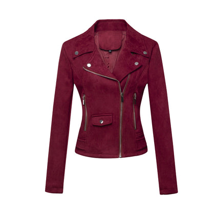 FZ Women's Slim Suede Leather Jacket - FZwear