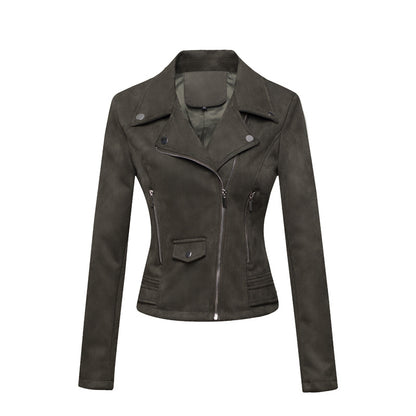 FZ Women's Slim Suede Leather Jacket - FZwear