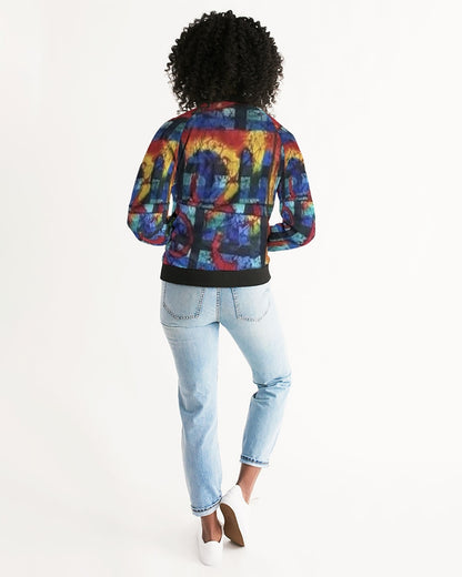 FZ AFRICAN ABSTRACT PRINT Women's Bomber Jacket - FZwear