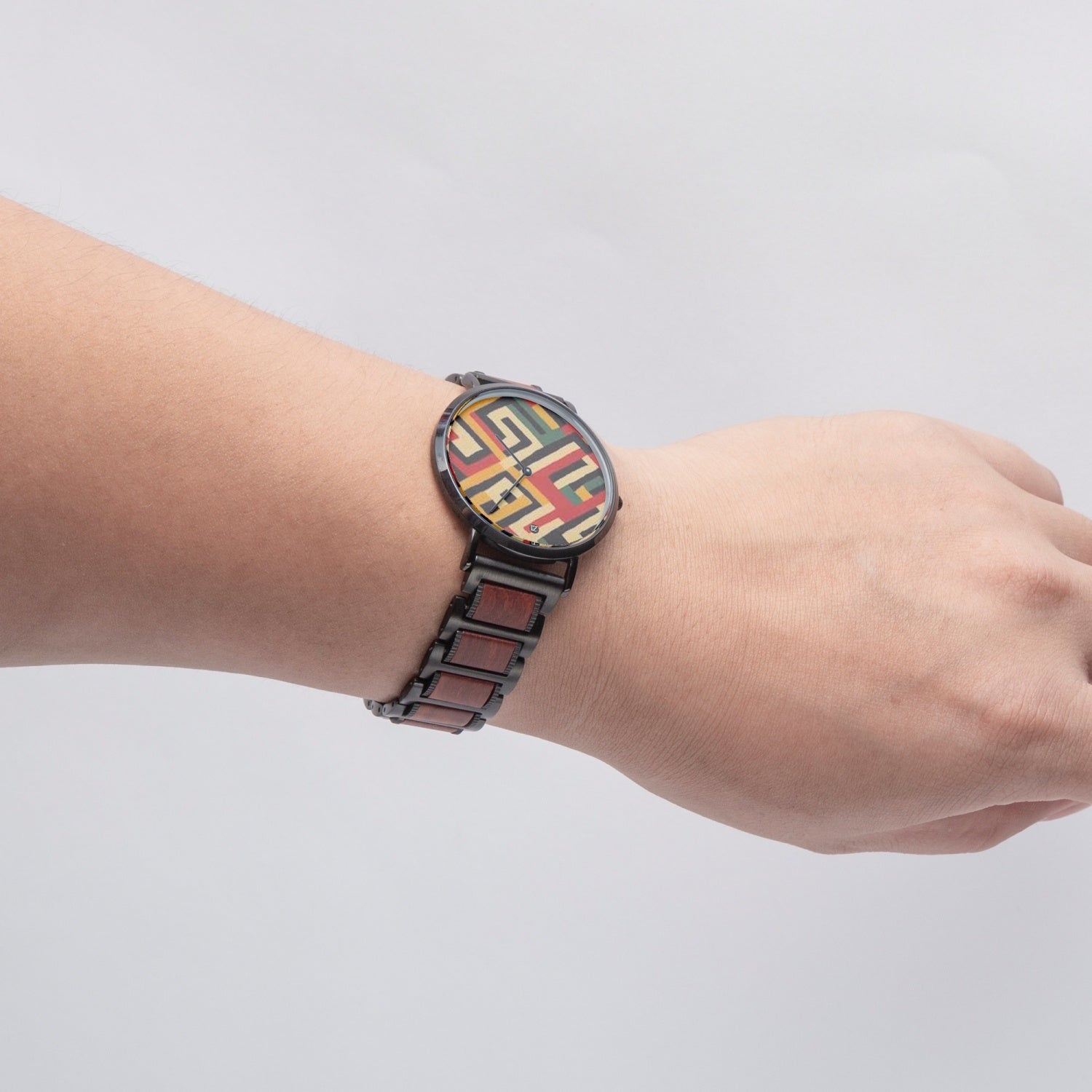 FZ Unisex African Print wooden Strap Quartz Watch - FZwear